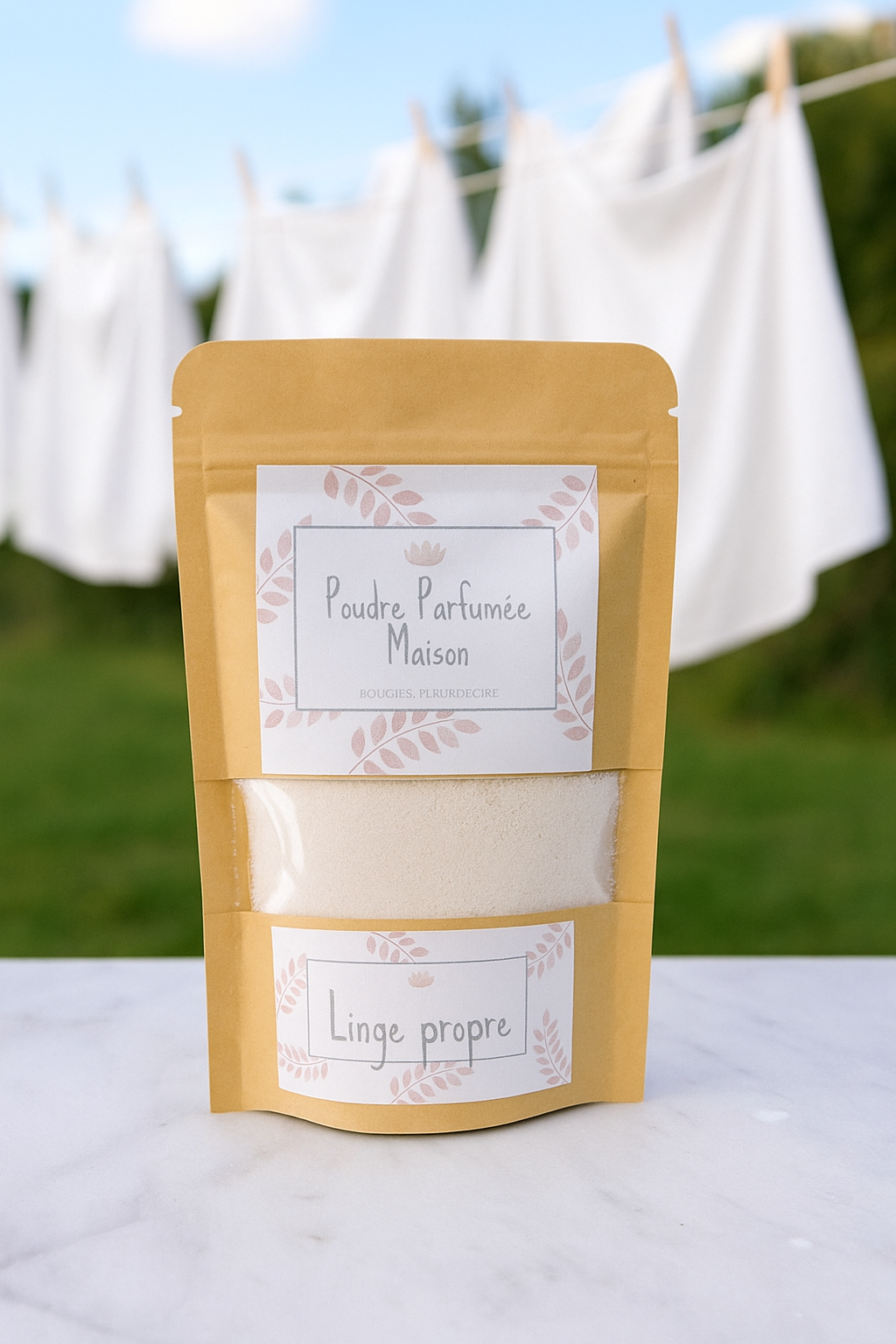 Poudre assainissante et désodorisante, Linge propre